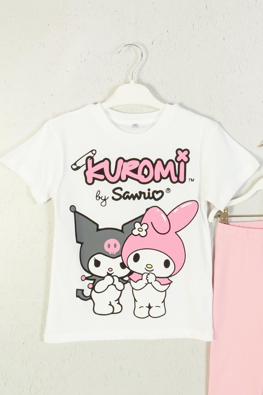 Dmb Kız Çocuk Kromi Taytlı Takım 4-9 Yaş Beyaz