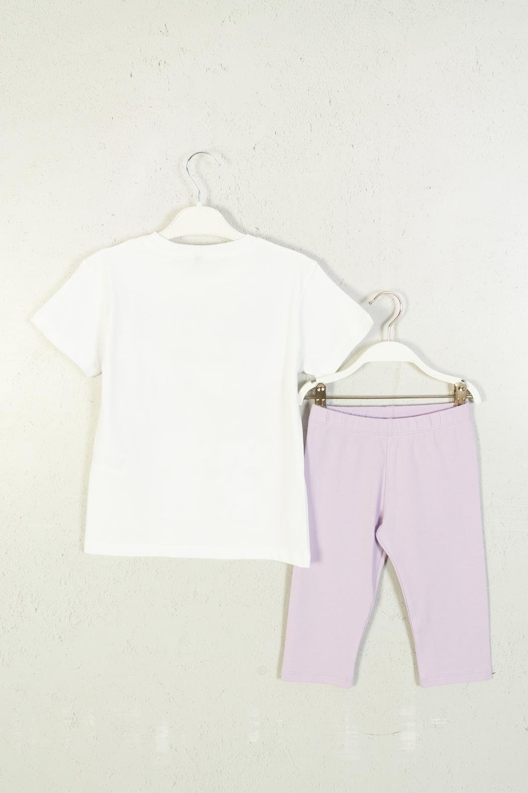 Dmb Kız Çocuk Kromi Taytlı Takım 4-9 Yaş Lila