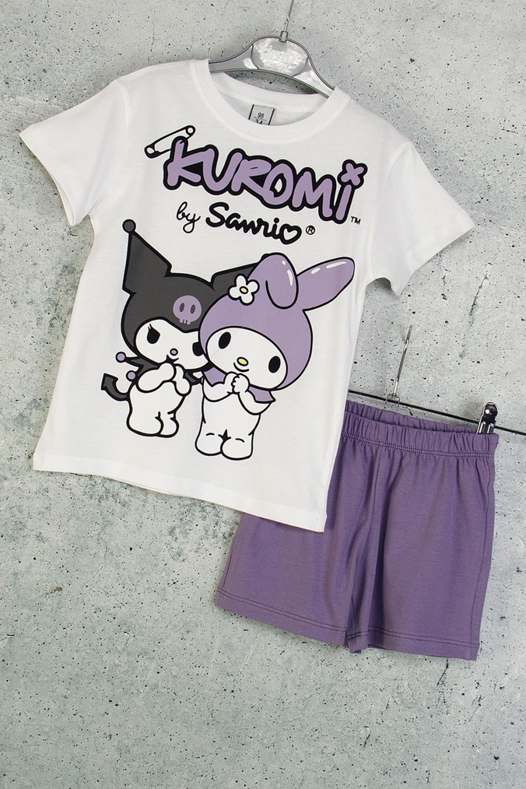 Dmb Kız Çocuk Kuromi Şortlu Takım 3-8 Yaş Lila