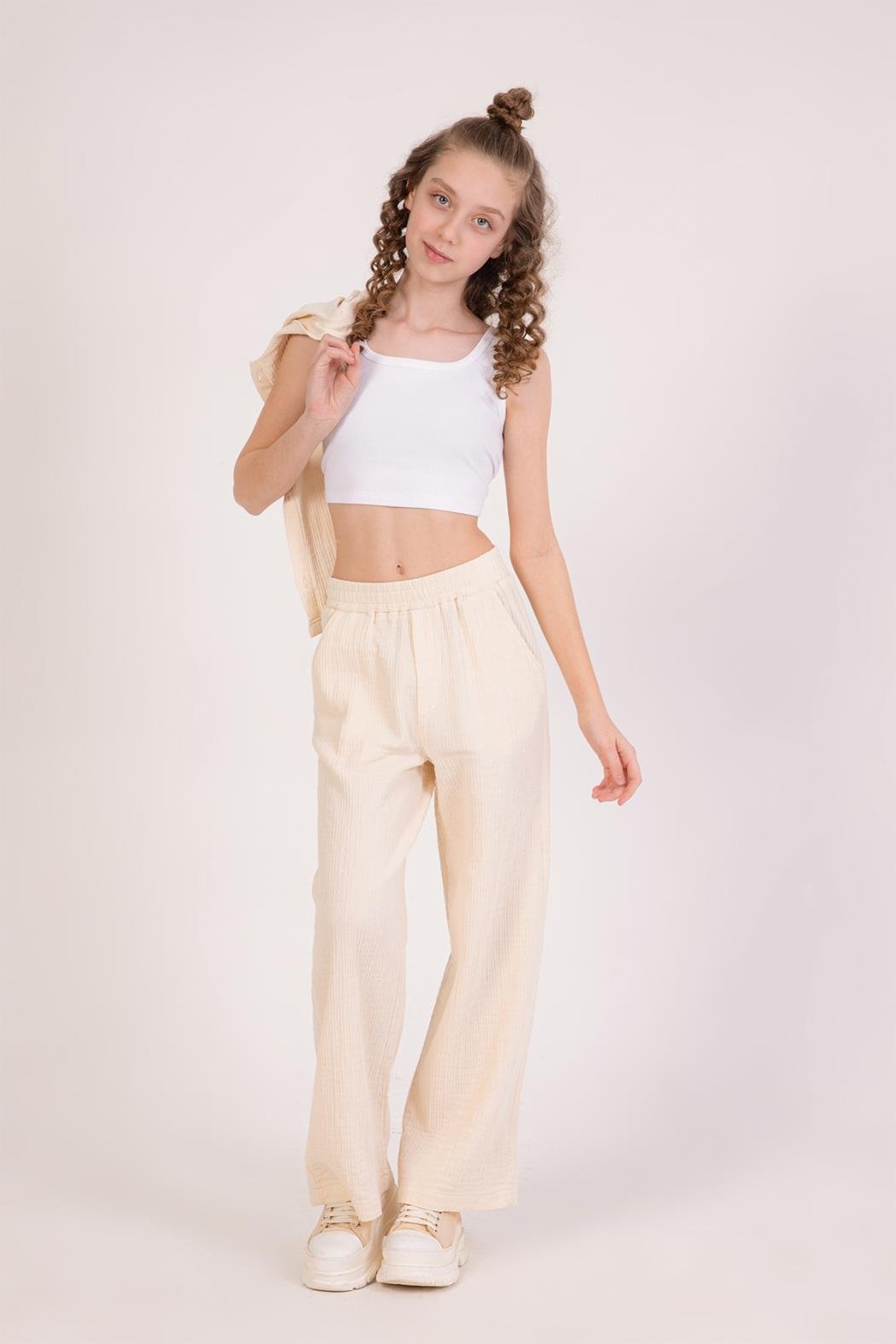 Dmb Kız Çocuk Müslim Takım 4-9 Yaş Krem