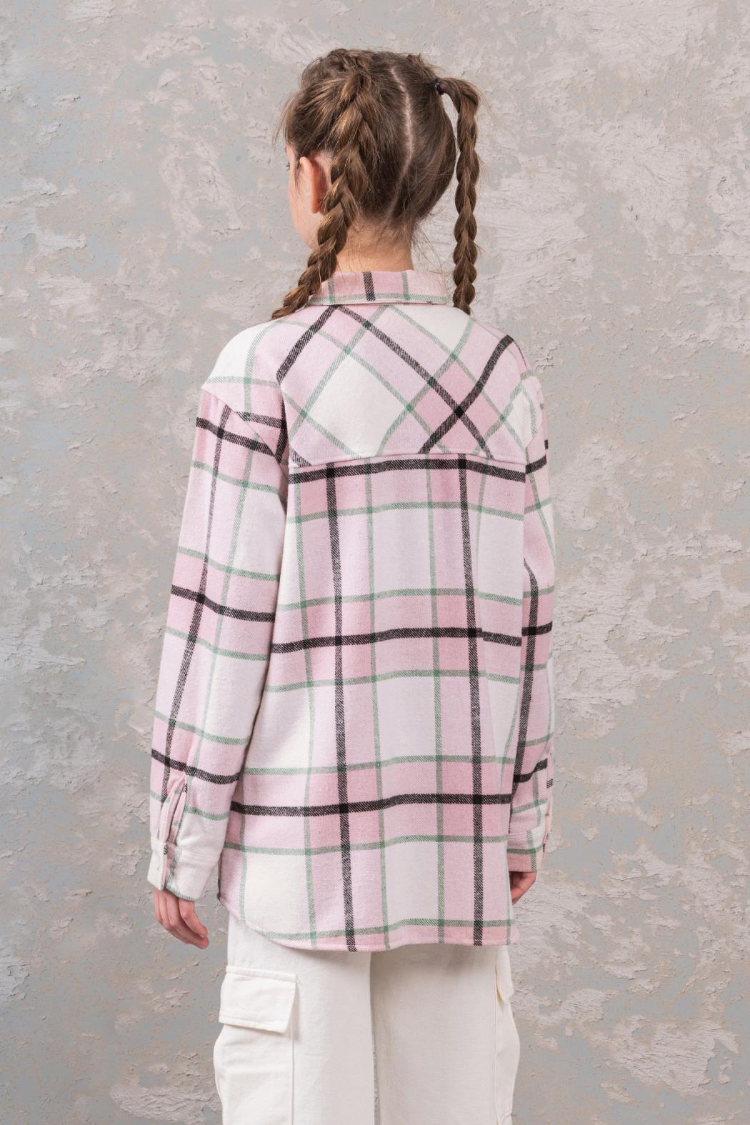 Dmb Kız Çocuk Oduncu Gömlek 9-14 Yaş PEMBE