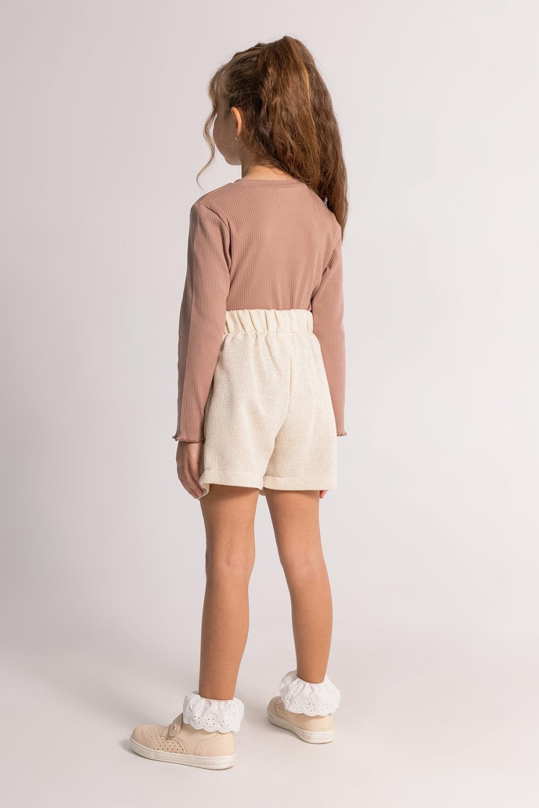 Dmb Kız Çocuk Şortlu Takım 4-9 Yaş KAHVE
