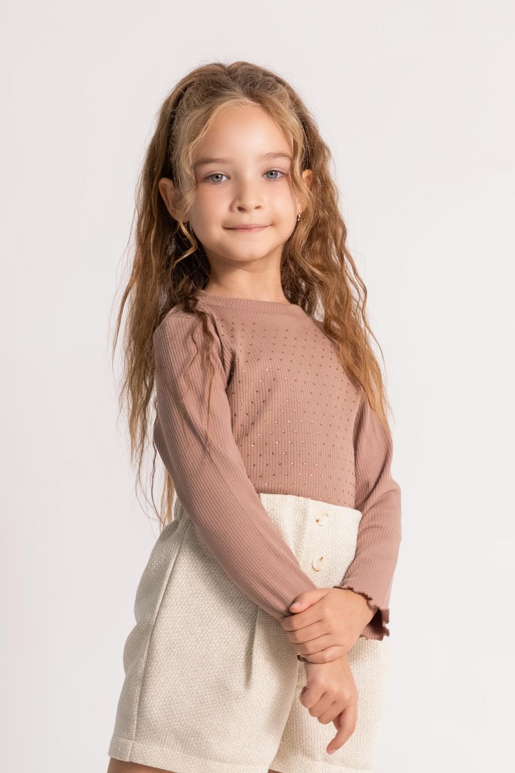 Dmb Kız Çocuk Şortlu Takım 4-9 Yaş KAHVE