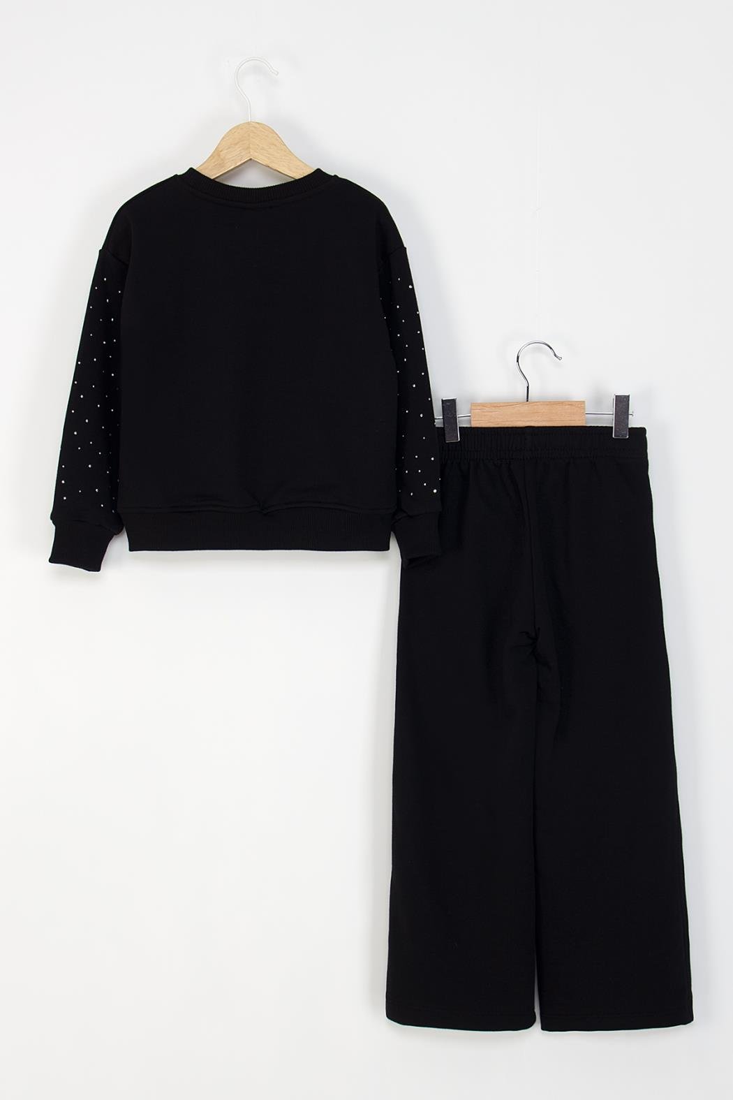 Dmb Kız Çocuk Taşlı Eşofman Takım 4-9 Yaş Siyah