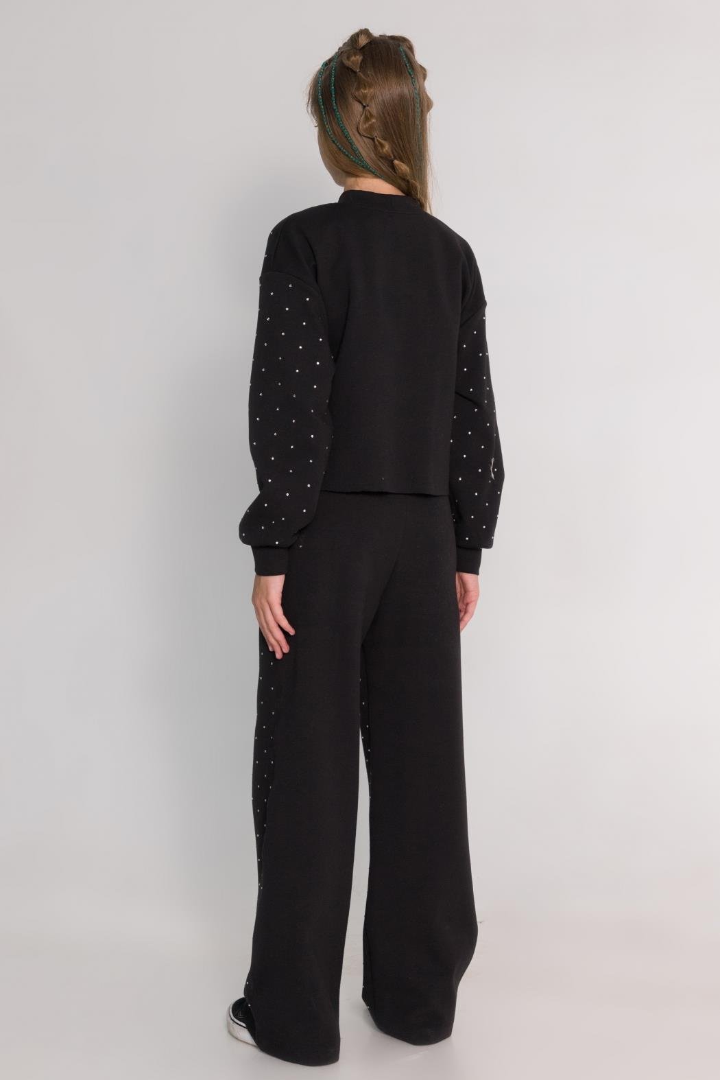 Dmb Kız Çocuk Taşlı Eşofman Takım 9-14 Yaş SİYAH