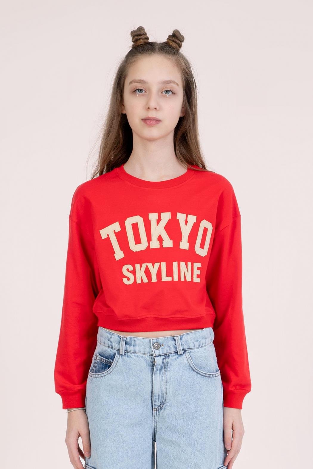 Dmb Kız Çocuk Tokyo Sweatshirt 9-14 Yaş Kırmızı