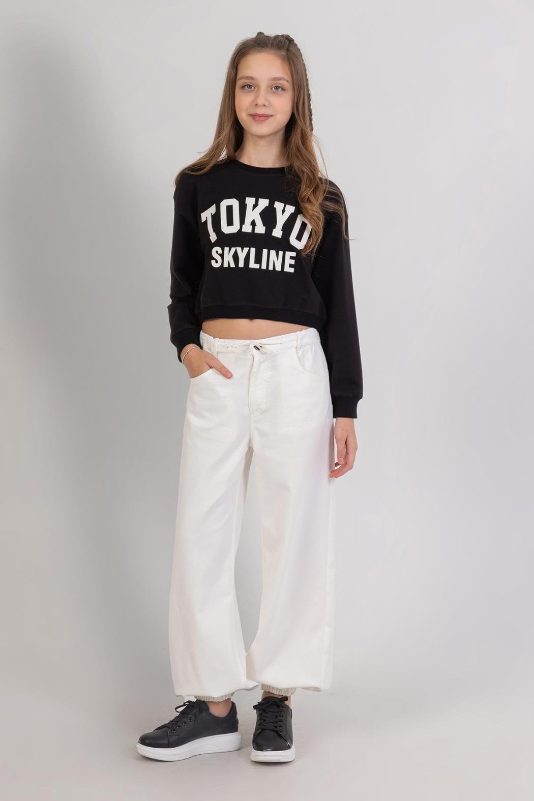 Dmb Kız Çocuk Tokyo Sweatshirt 9-14 Yaş Siyah