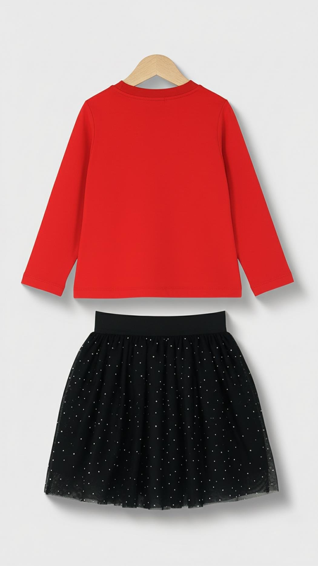 Dmb Kız Çocuk Tül Etekli Takım 4-9 Yaş Kırmızı