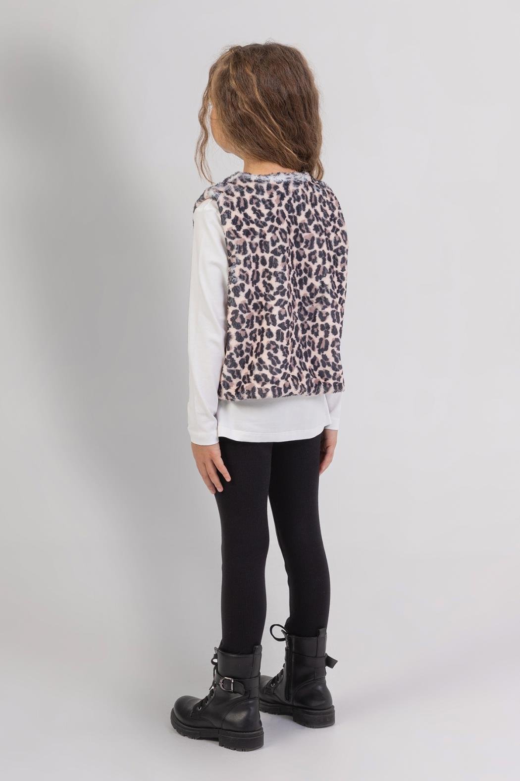 Dmb Kız Çocuk Yelek Taytlı Takım 3-8 Yaş Siyah