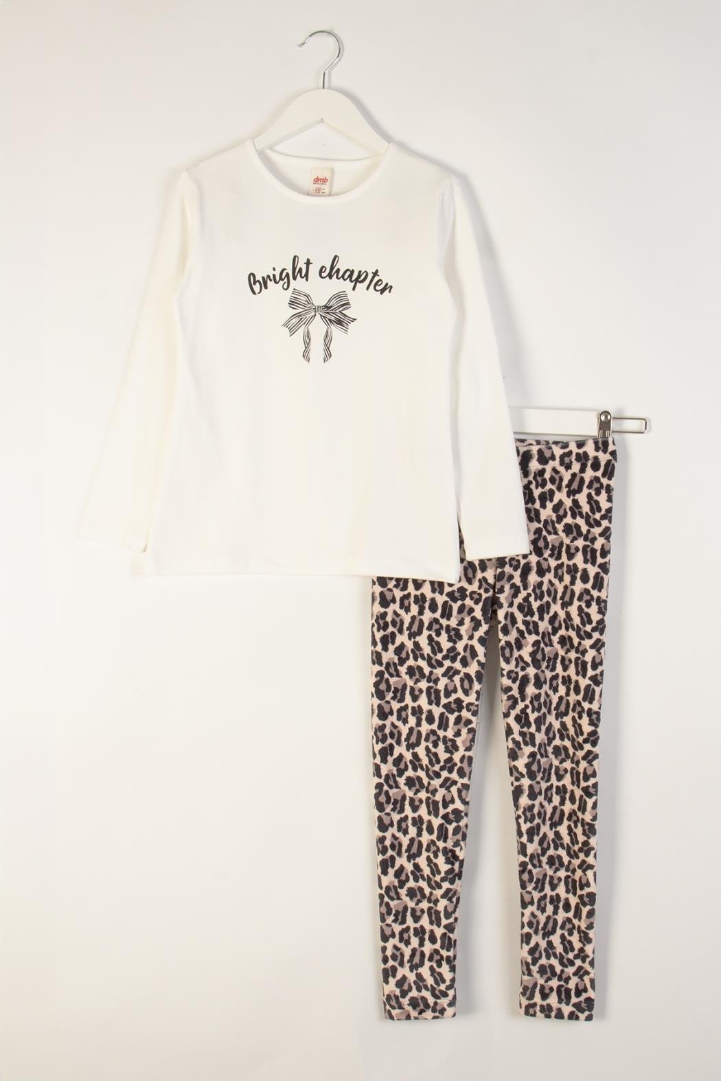 Dmb Kız Çocuk Yelekli Taytlı Takım 3-8 Yaş EKRU