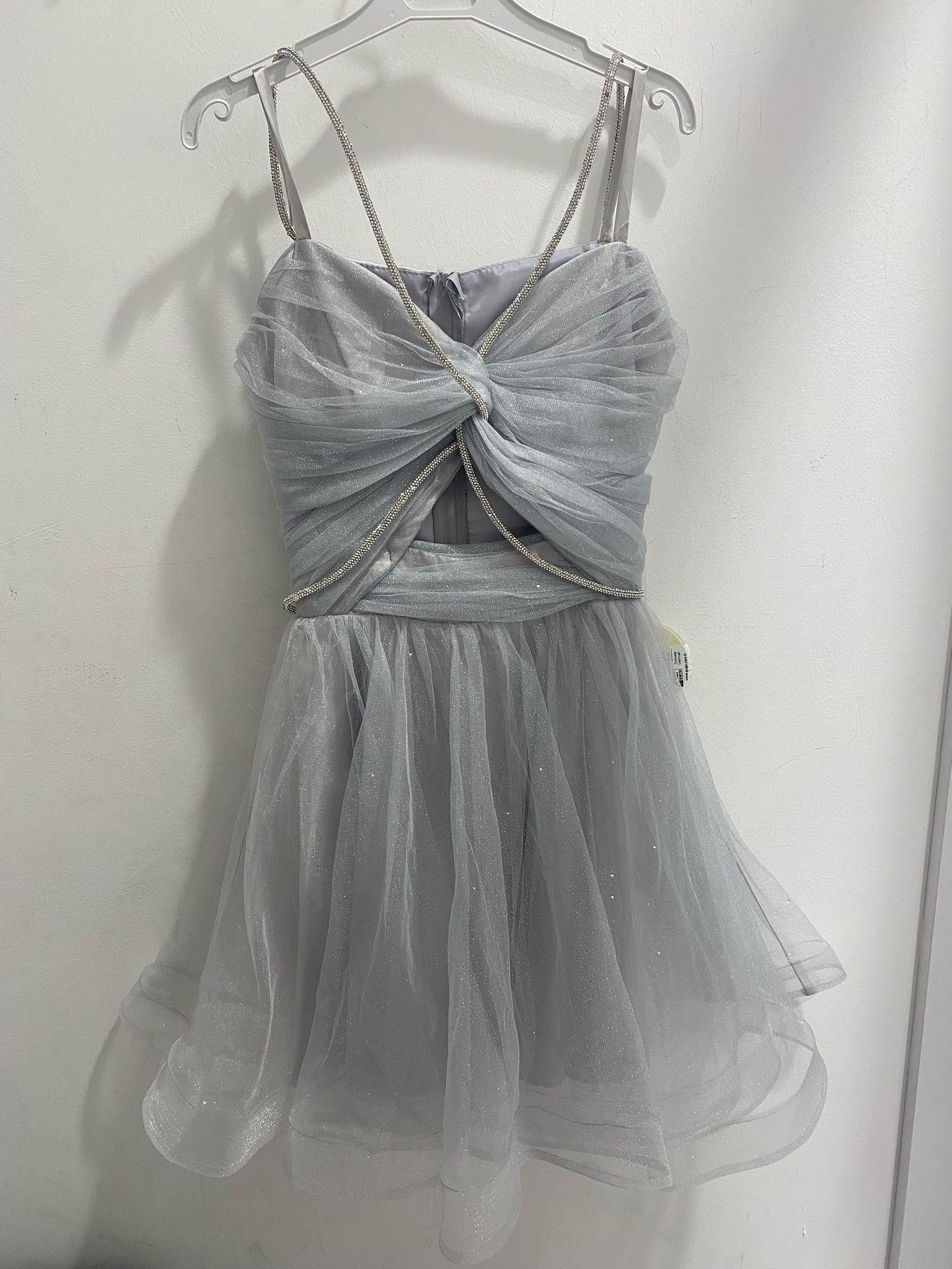 Erkut Kız Çocuk Abiye Elbise 10-15 Yaş Gri