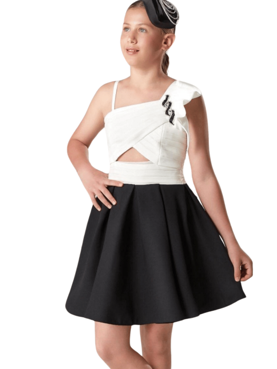 Erkut Kız Çocuk Abiye Elbise 10-15 Yaş Siyah