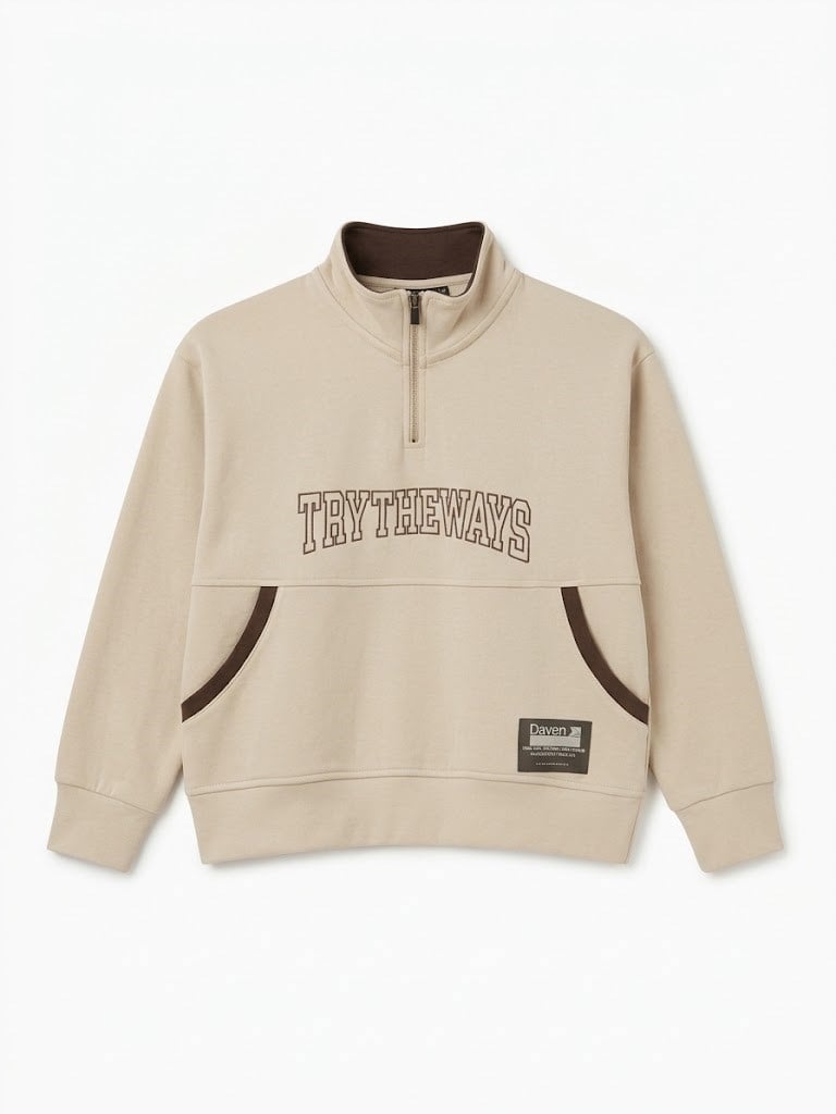 Escabel Erkek Çocuk Baskılı Sweatshirt 9-14 Yaş Krem