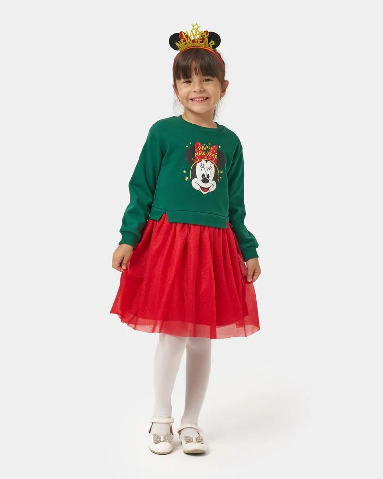 Gugo Kız Çocuk Yılbaşı Elbise 4-7 Yaş YEŞİL