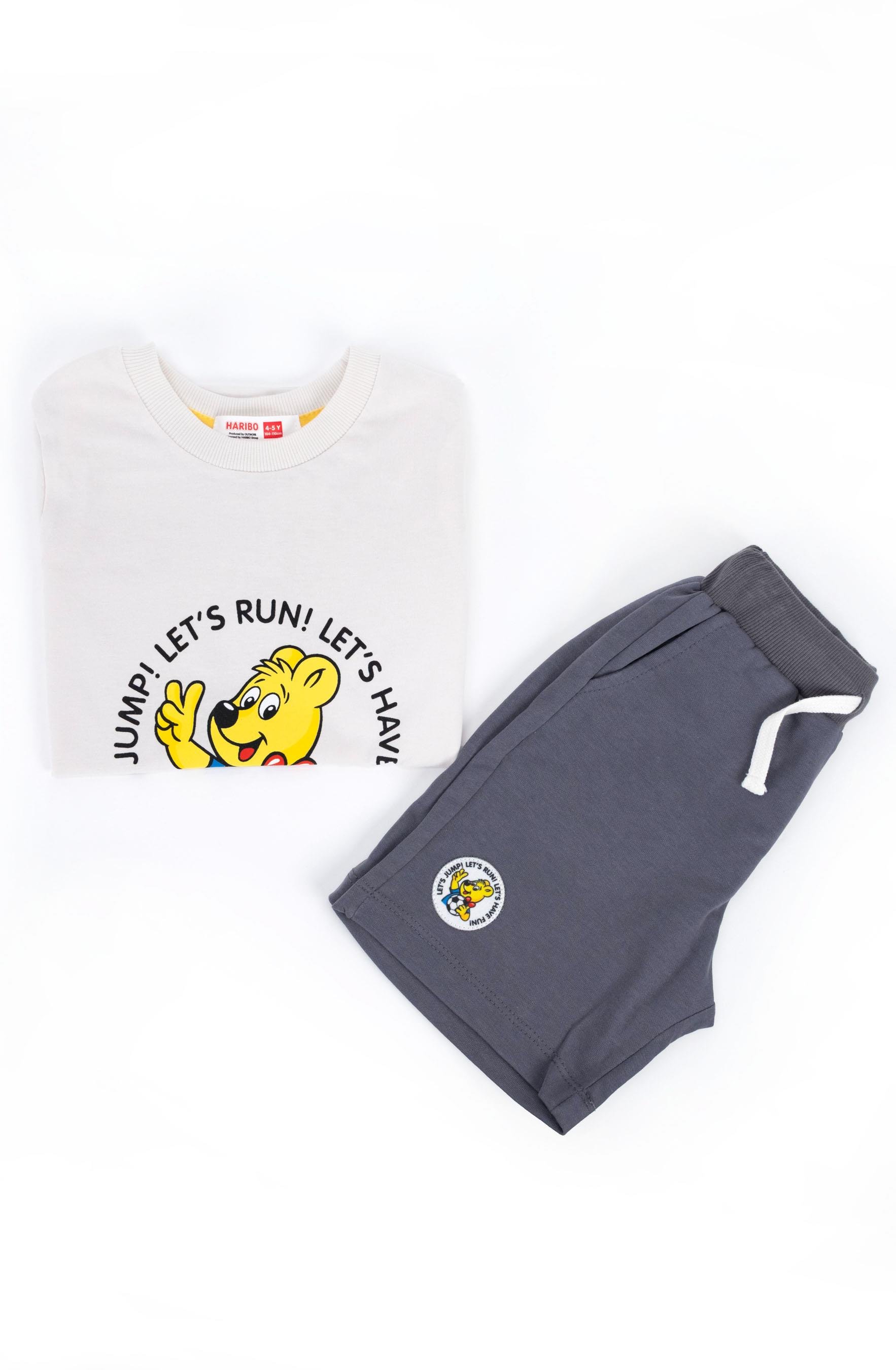 Haribo Erkek Çocuk Baskılı ŞortluTakım 2-8 Yaş Bej