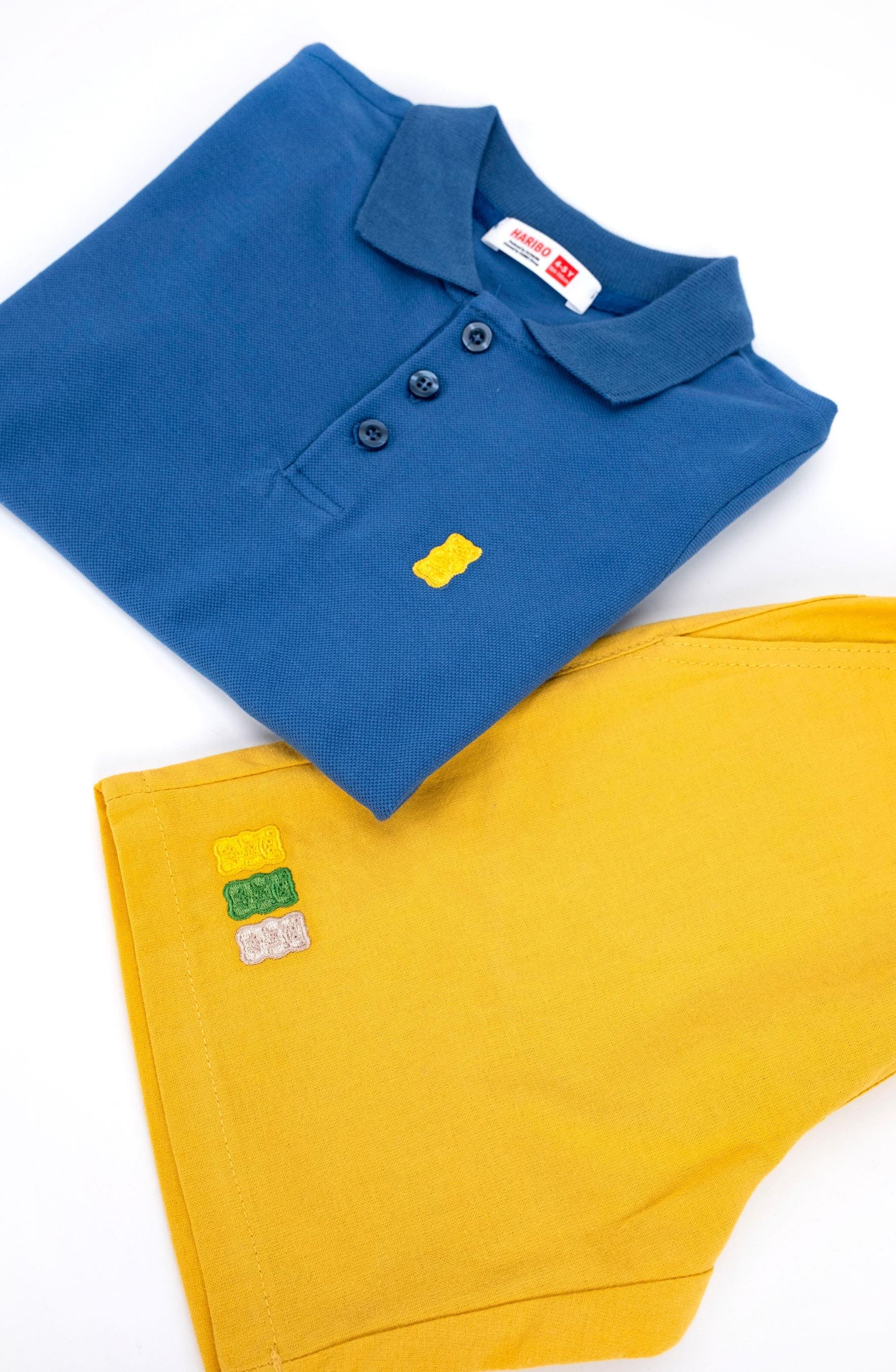 Haribo Erkek Çocuk Polo Yaka ŞortluTakım 2-8 Yaş Mavi