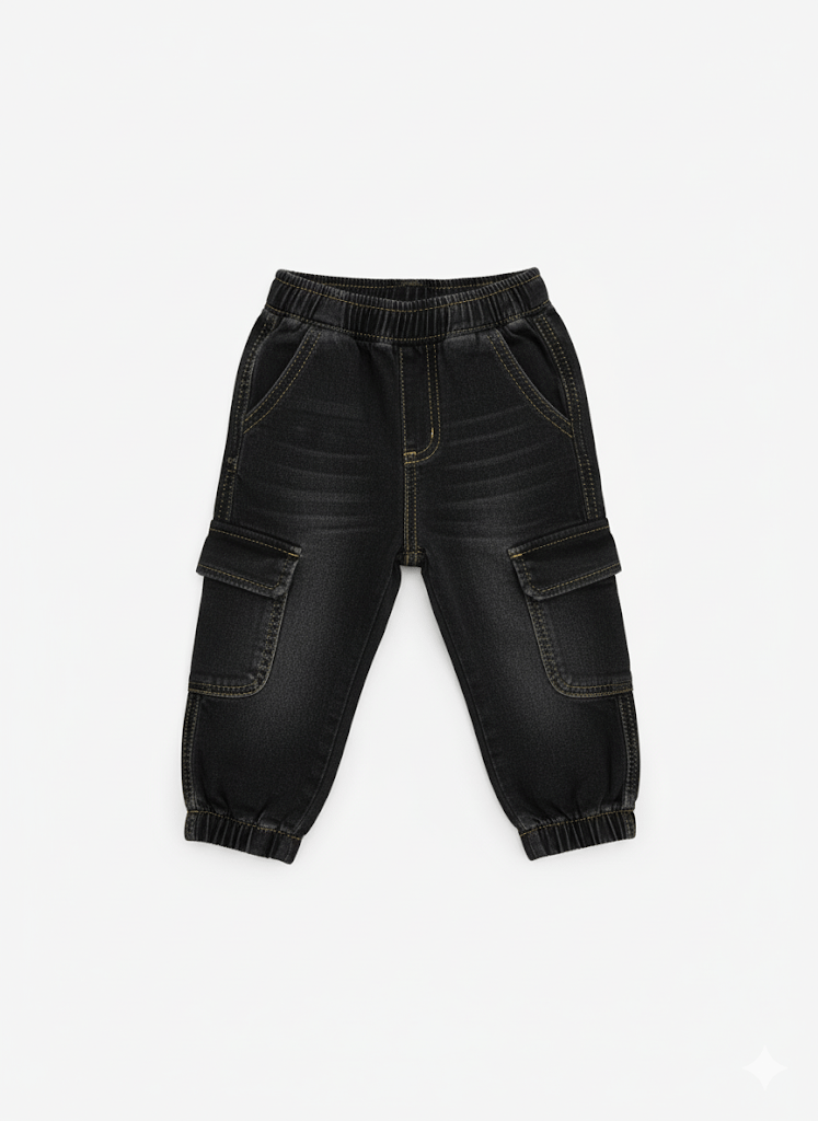 Jena Erkek Bebek Kargo Cepli Kot Pantolon 9-36 Ay Antirasit