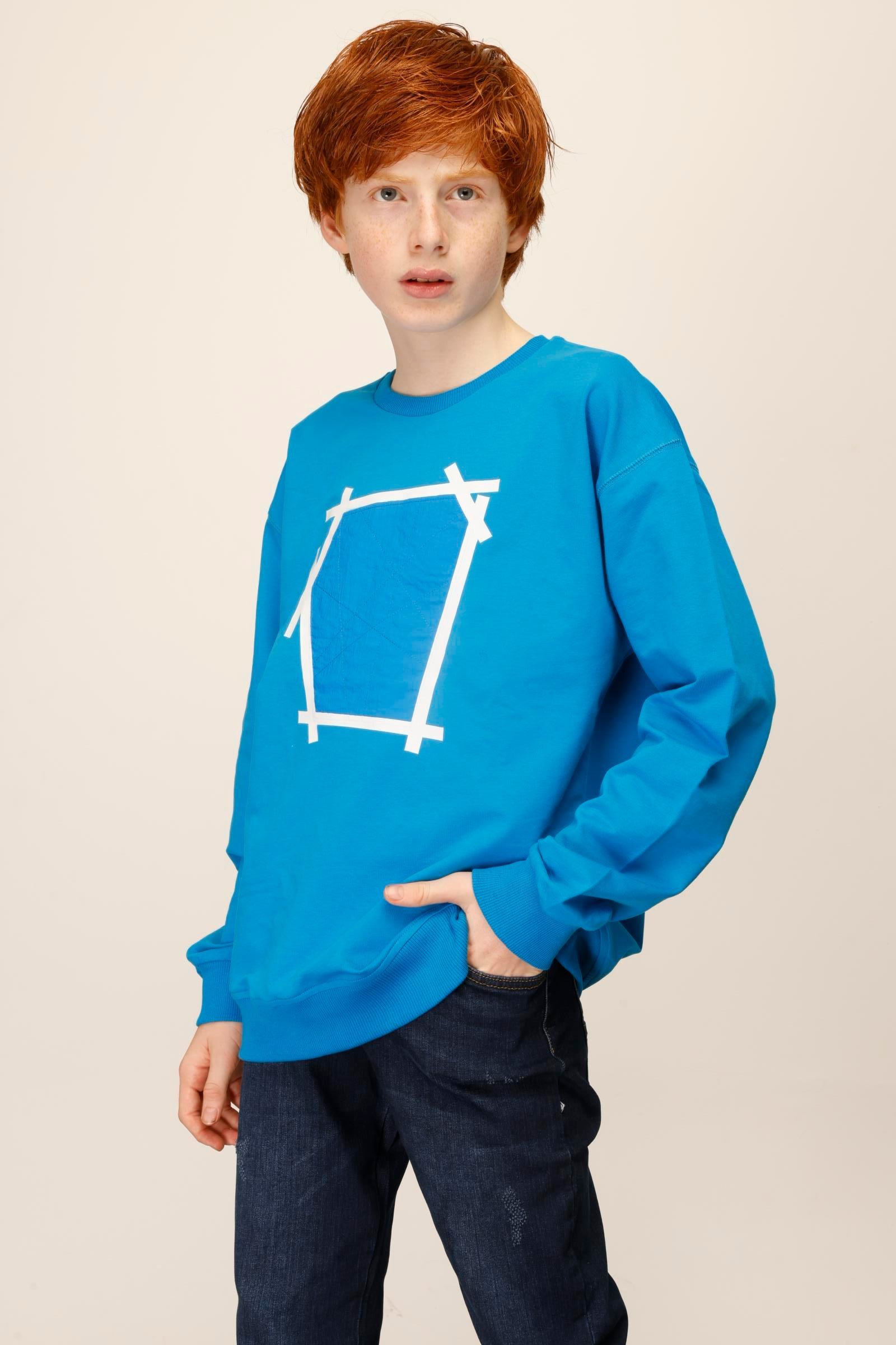 Jena Erkek Çocuk Beşgen Sweatshirt 4-8 Yaş SAKS