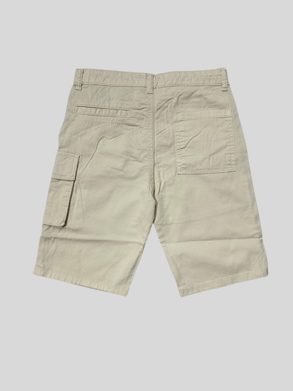 Jena Erkek Çocuk Kargo Çepli Dokuma Şort 8-14 Yaş TAŞ