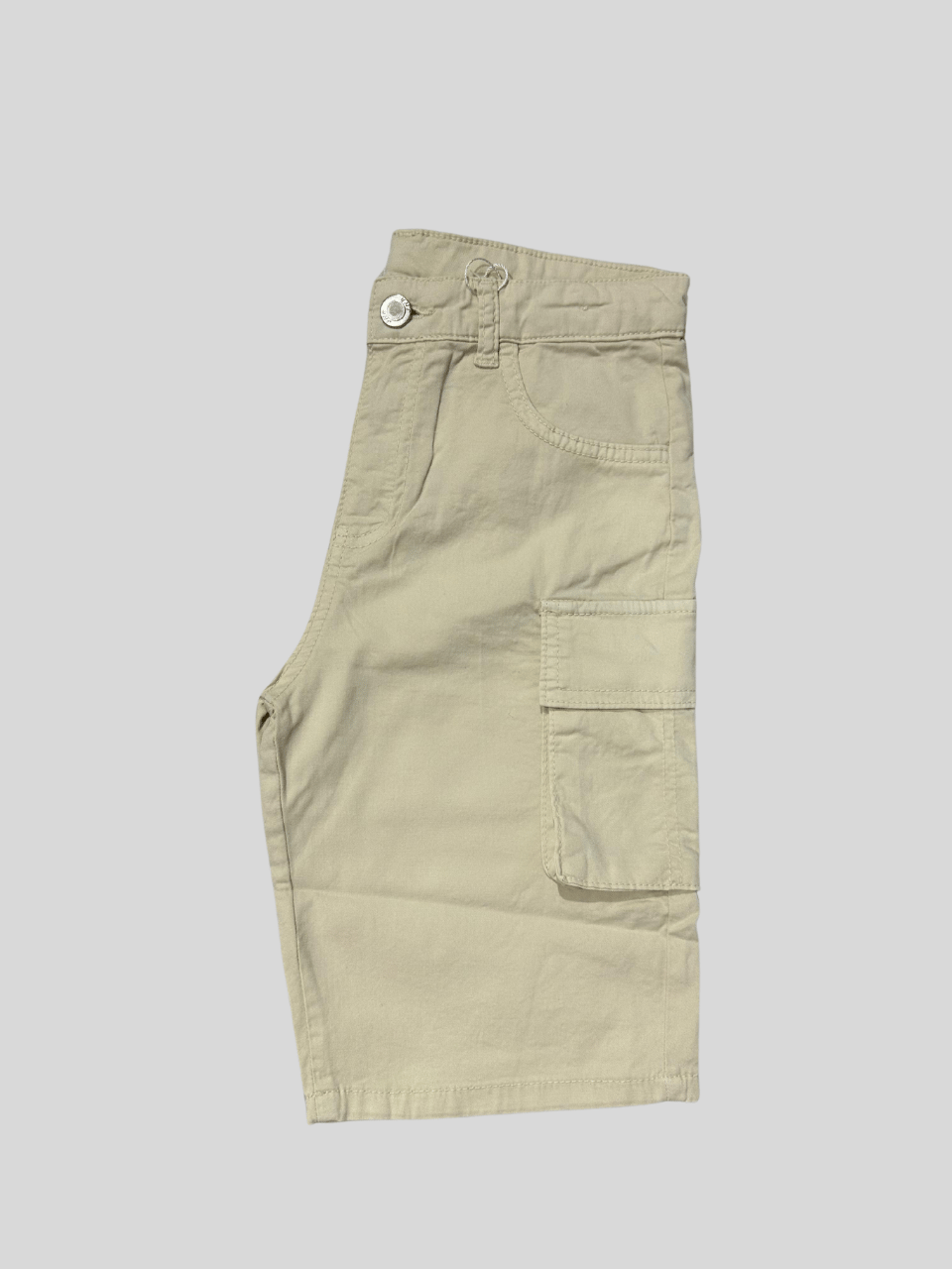 Jena Erkek Çocuk Kargo Çepli Dokuma Şort 8-14 Yaş TAŞ