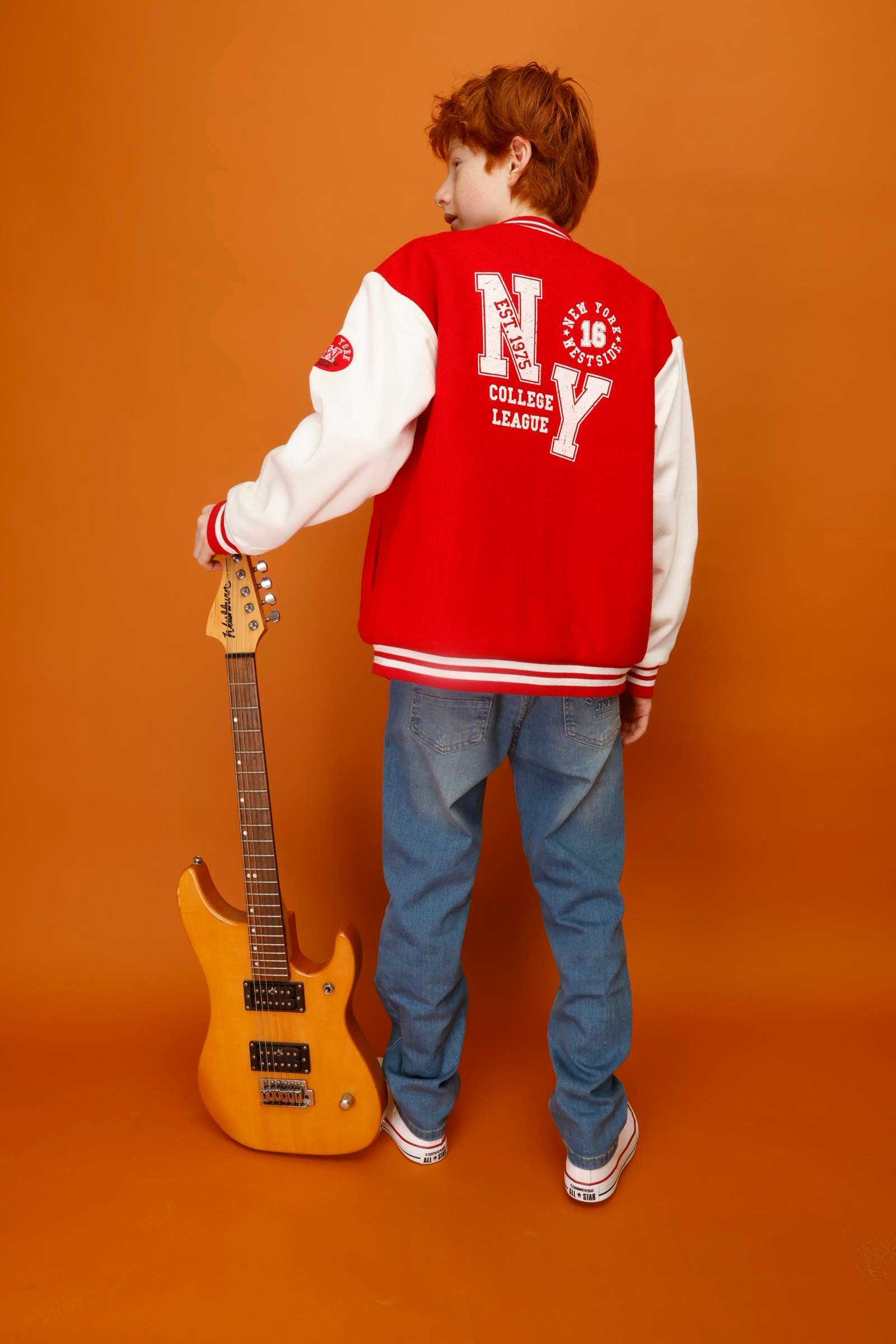 Jena Erkek Çocuk Kolej Ceket 9-14 Yaş KIRMIZI