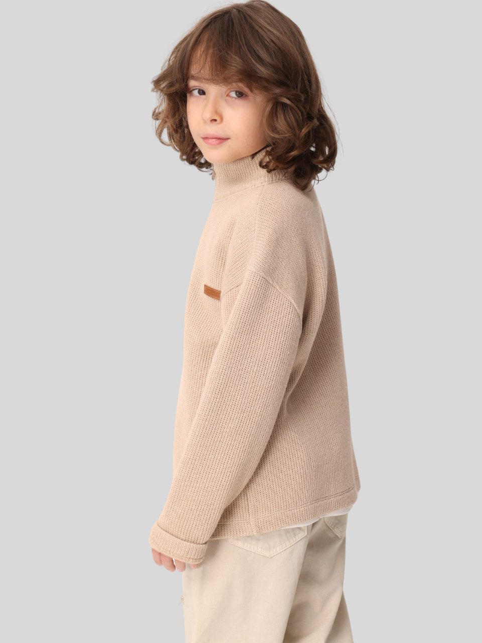 Jena Erkek Çocuk Triko Hırka 3-14 Yaş Bej