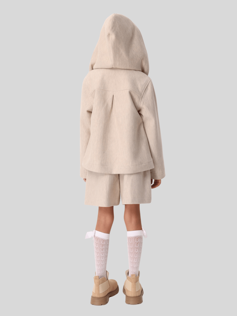 Jena Kız Çocuk Balık Sırtı Mont 7-14 Yaş Bej