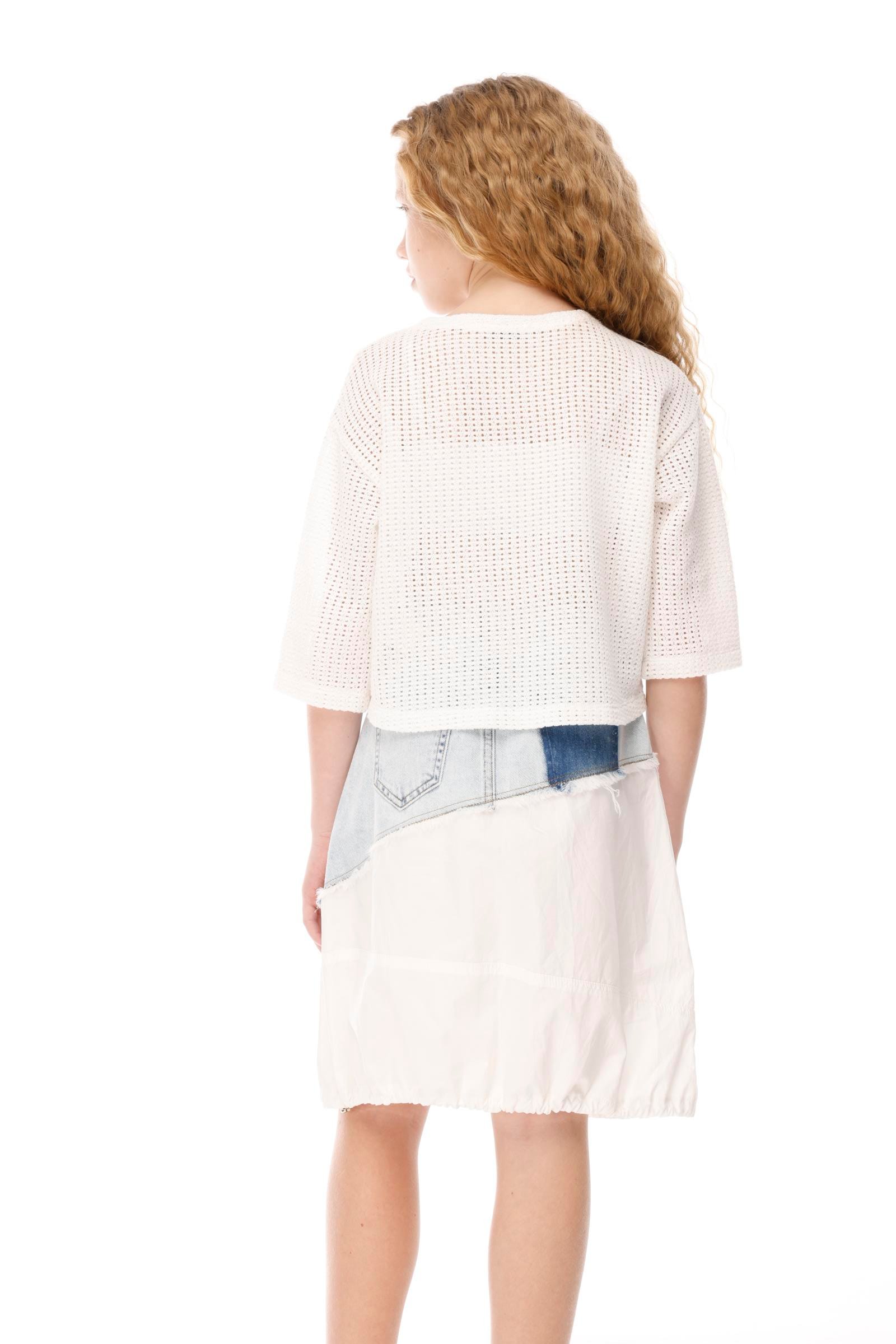 Jena Kız Çocuk Denim Parçalı Etek 9-14 Yaş Mavi