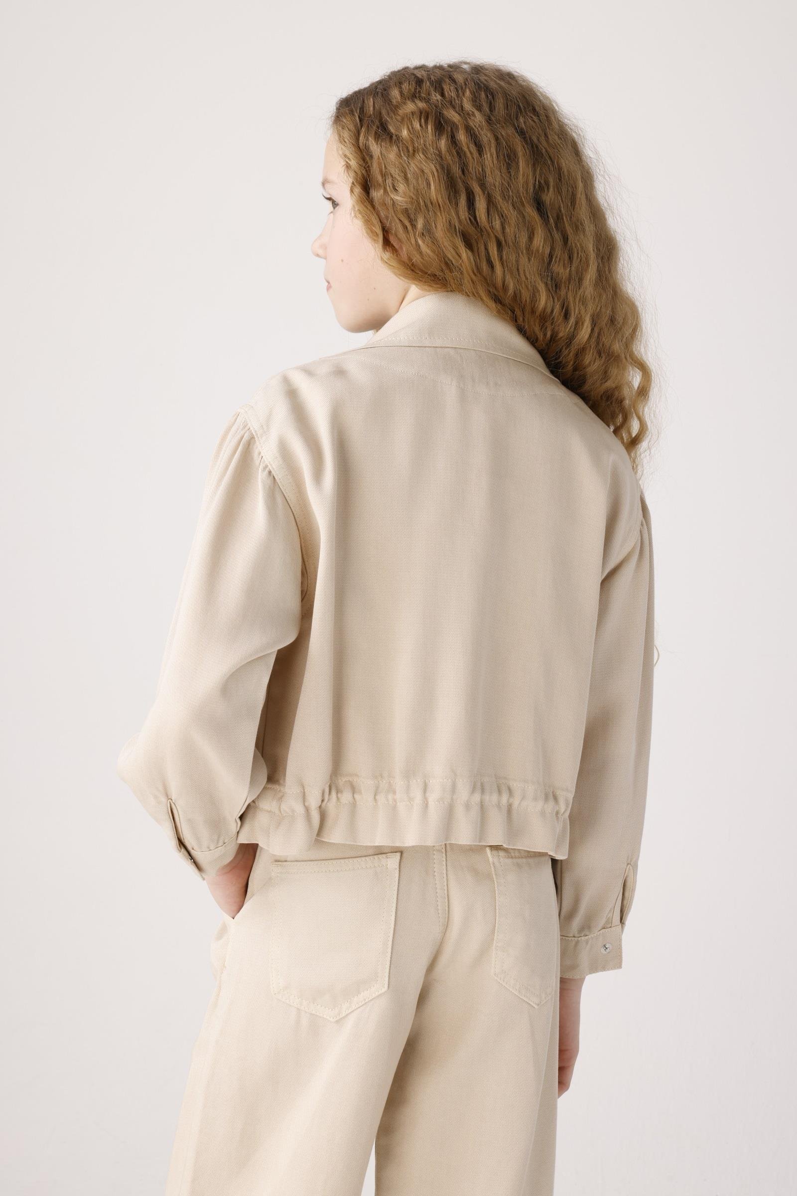 Jena Kız Çocuk Tensel Stil Ceket 8-14 Yaş TAŞ