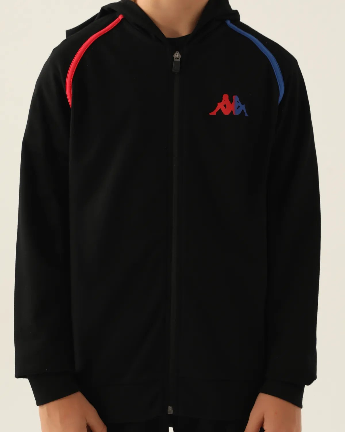 Kappa Erkek Çocık Fermuarlı Sweatshirt 5-16 Yaş SİYAH