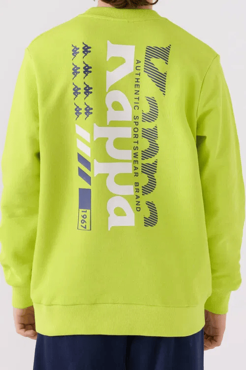 Kappa Erkek Çocuk Baskılı Sweatshirt 6-16 Yaş FISTIK YEŞİLİ