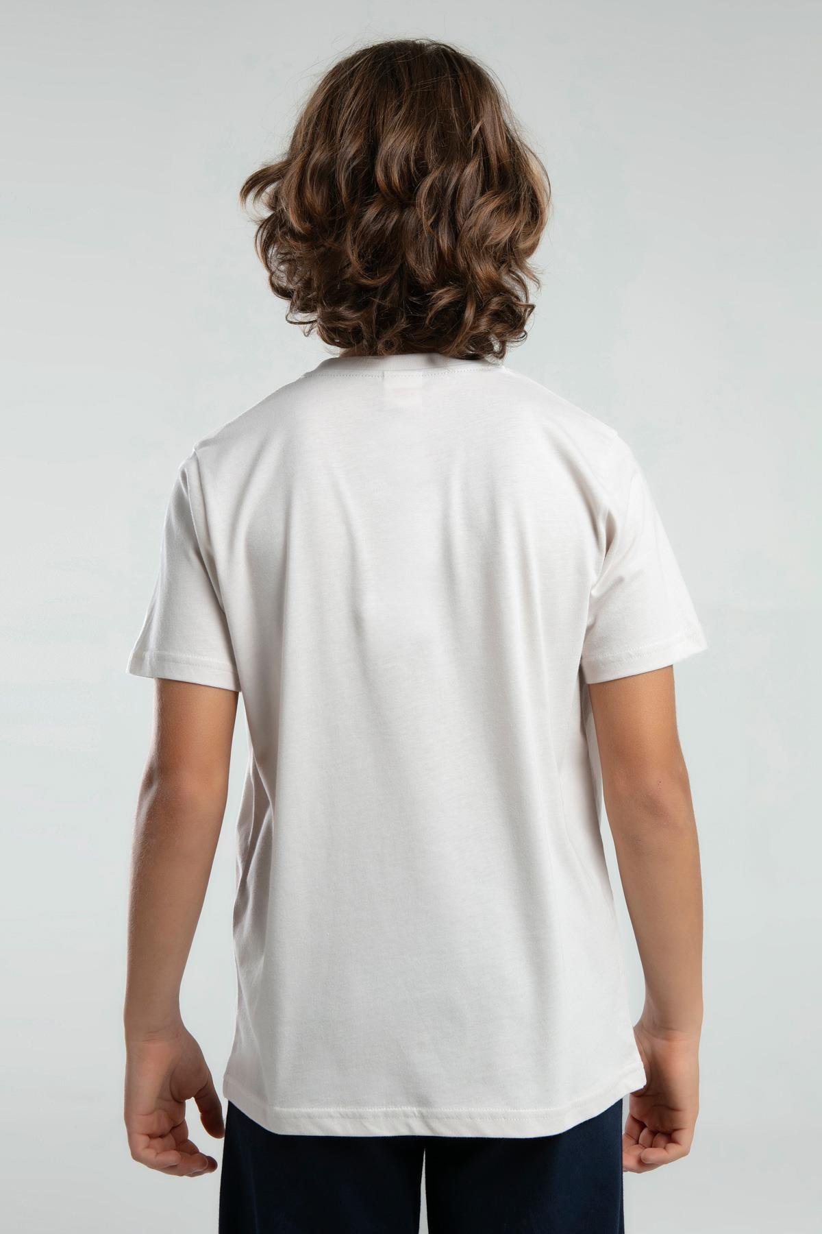 Kappa Erkek Çocuk Baskılı Tshirt 5-16 Yaş TAŞ