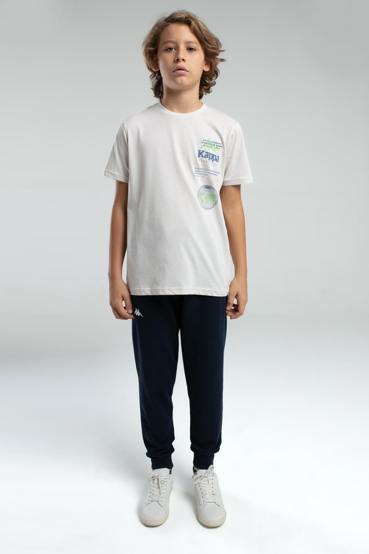 Kappa Erkek Çocuk Baskılı Tshirt 5-16 Yaş TAŞ