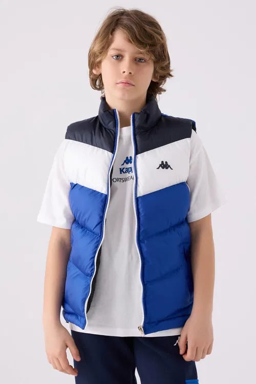 Kappa Erkek Çocuk Çizgili Yelek 5-16 Yaş MAVİ