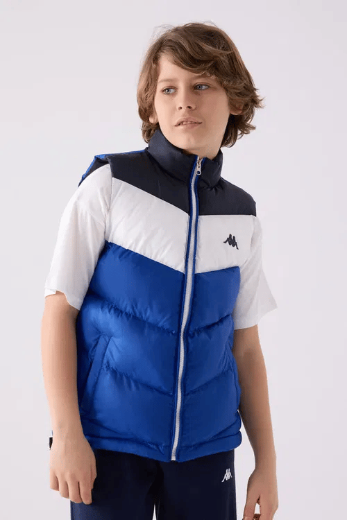 Kappa Erkek Çocuk Çizgili Yelek 5-16 Yaş MAVİ