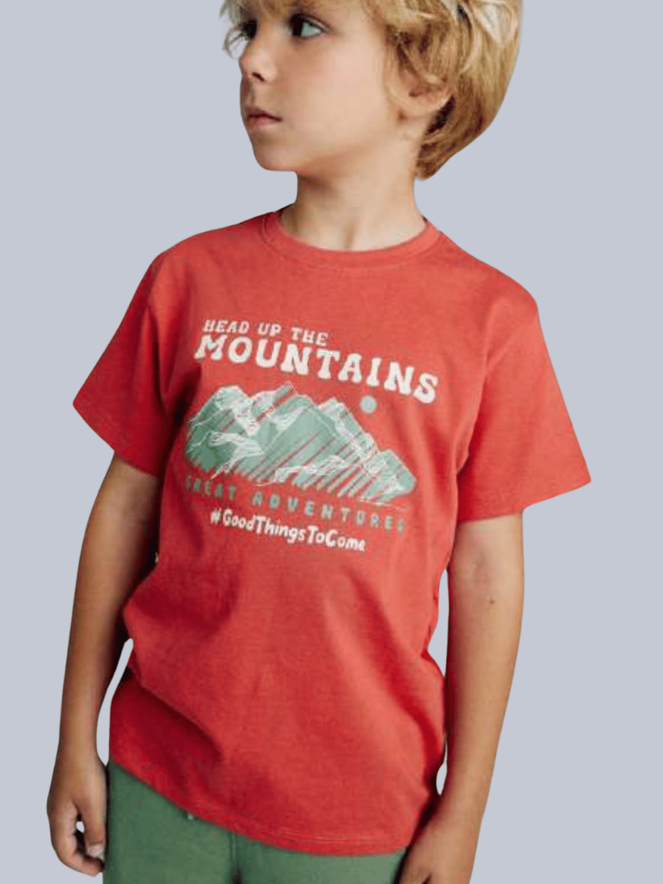 Losan Erkek Çocuk Baskılı Tshirt 3-12 Yaş Kiremit