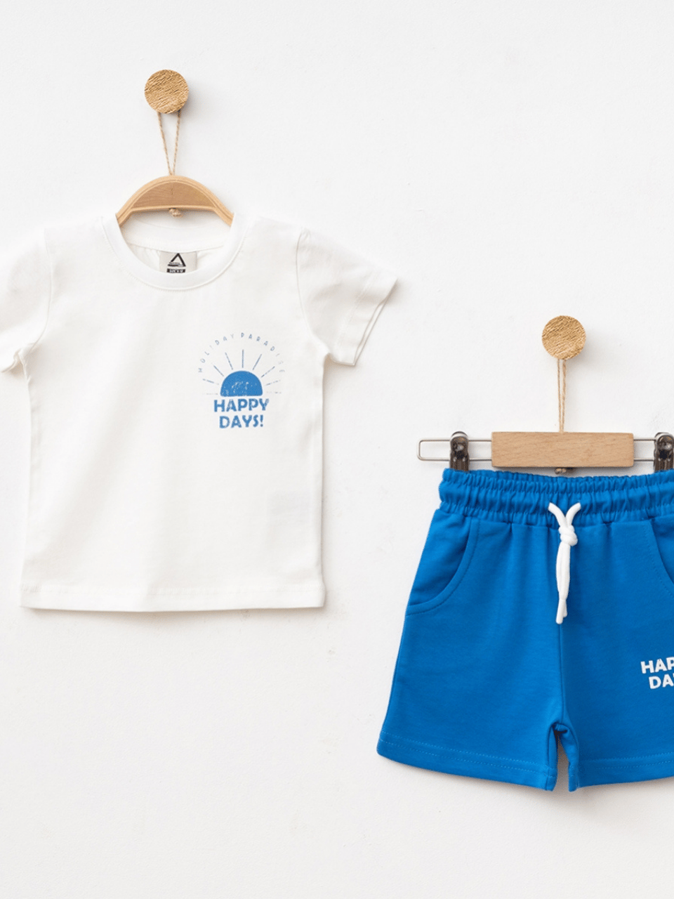 Marcoera Erkek Bebek Baskılı Şortlu Takım 1-4 Yaş Mavi