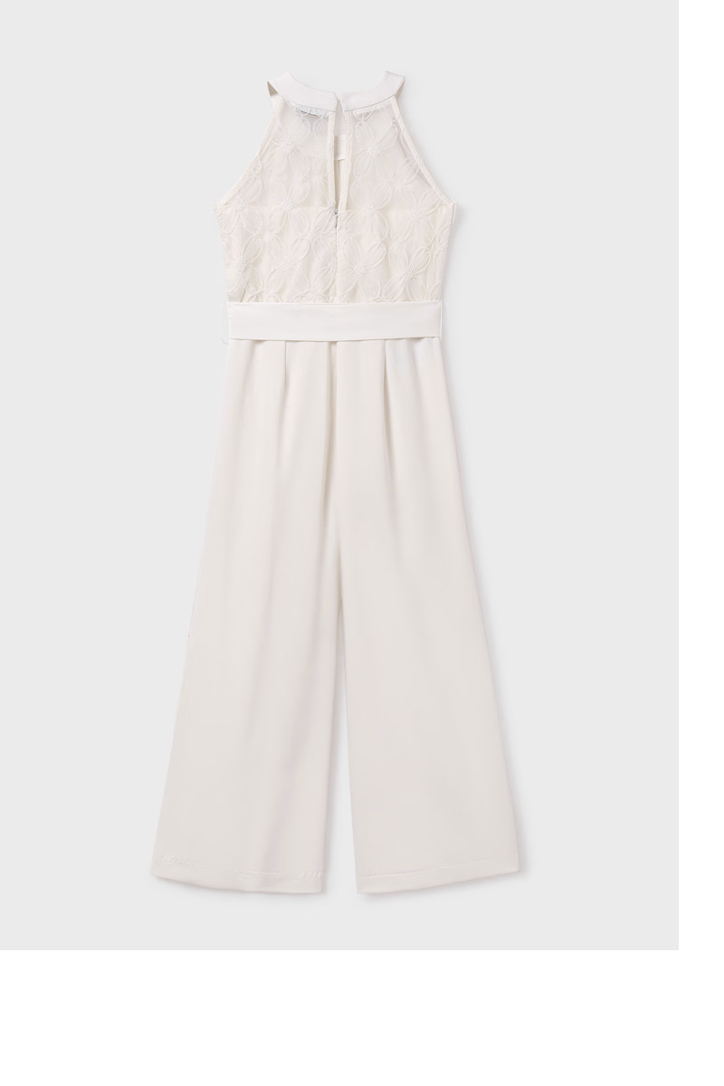 Maroral Kız Çocuk Şık Tulum 12-16 Yaş Krem