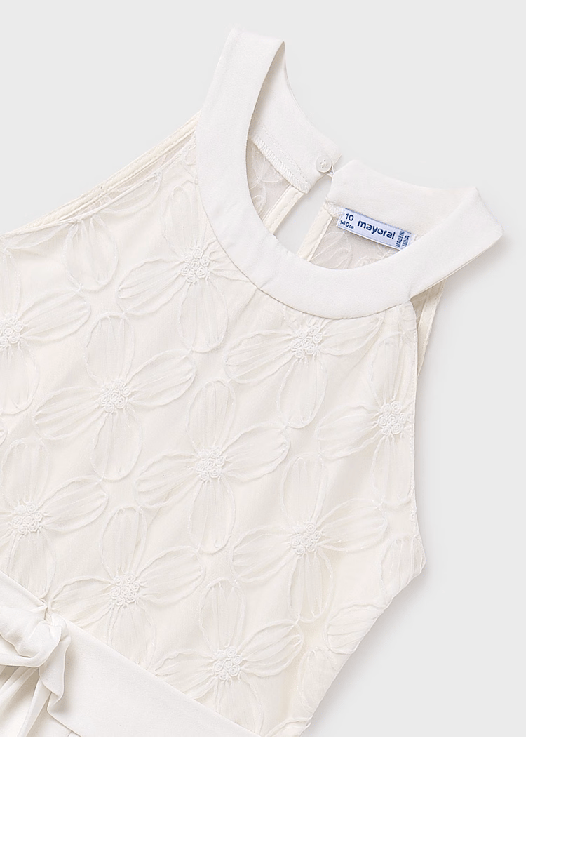 Maroral Kız Çocuk Şık Tulum 12-16 Yaş Krem