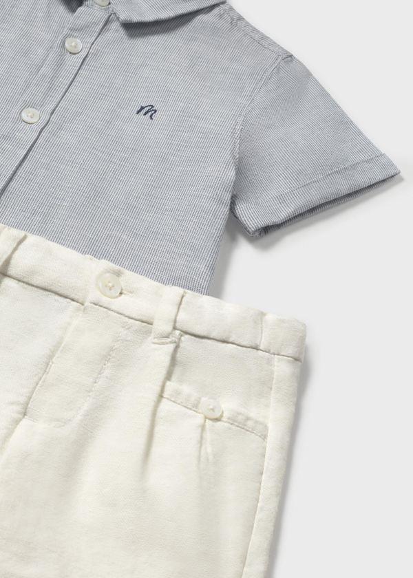 Mayoral Erkek Bebek Gömlek Şortlu Takım 1-3 Yaş Mavi