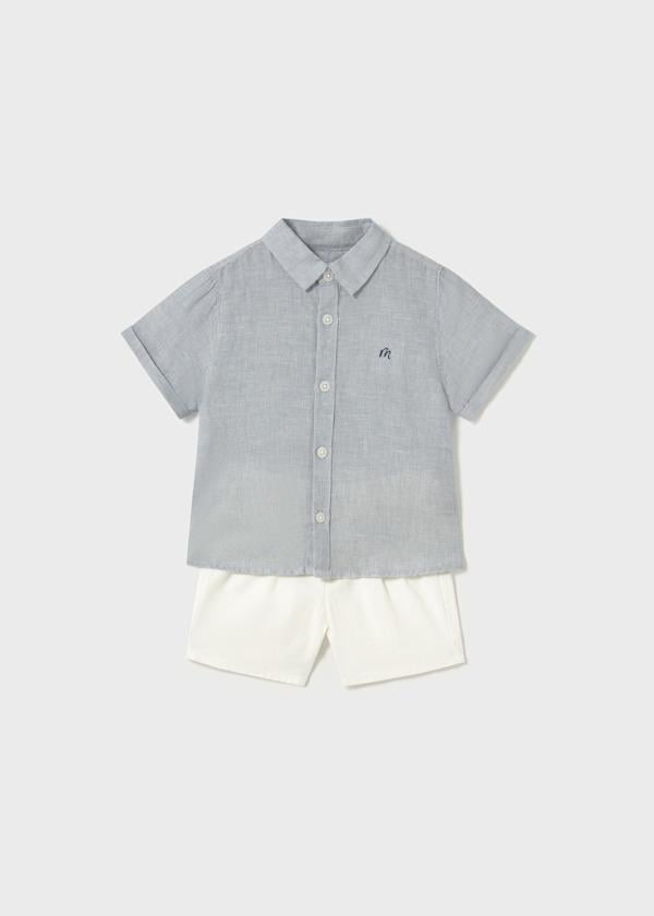 Mayoral Erkek Bebek Gömlek Şortlu Takım 1-3 Yaş Mavi