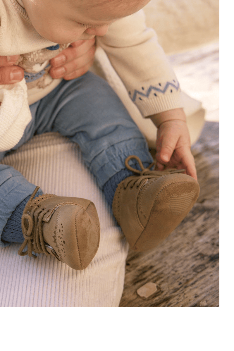 Mayoral Erkek Bebek Yenidoğan Bağcıklı Ayakkabı 18-19 Numara Bej