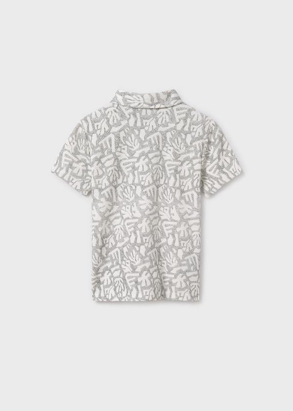 Mayoral Erkek Çocuk Baskılı Polo Tshirt 10-14 Yaş Beyaz