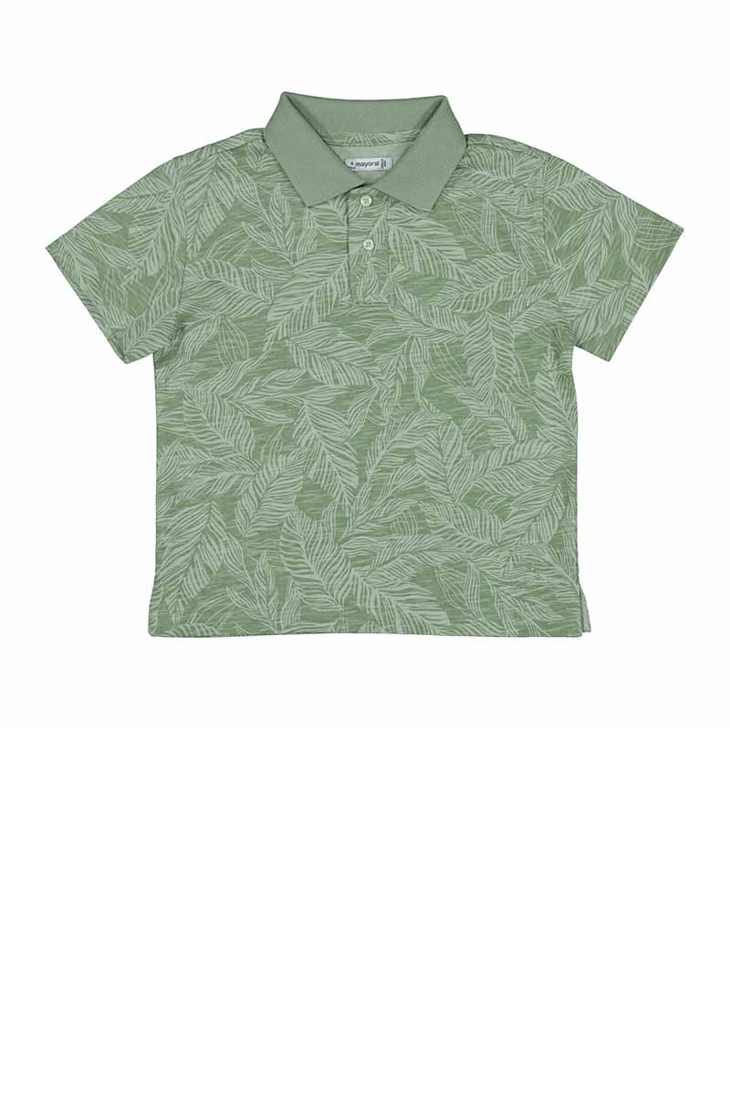 Mayoral Erkek Çocuk Baskılı Polo Tshirt 4-8 Yaş Yeşil