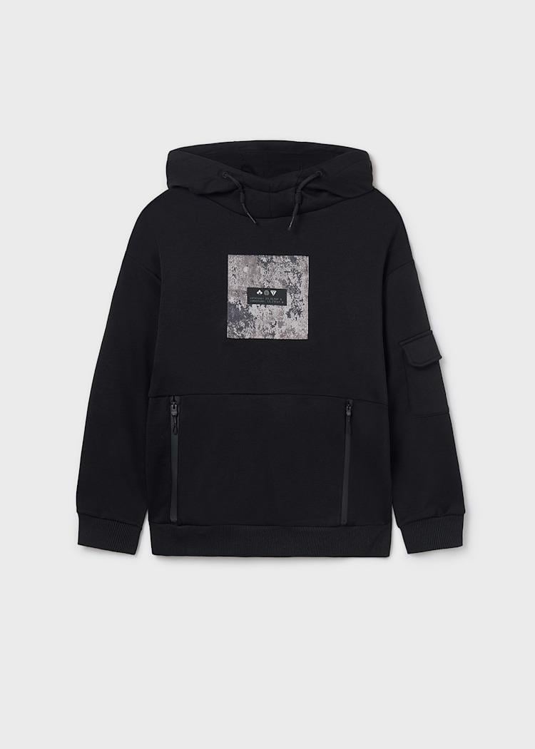 Mayoral Erkek Çocuk Baskılı Sweatshirt 10-14 Yaş Siyah