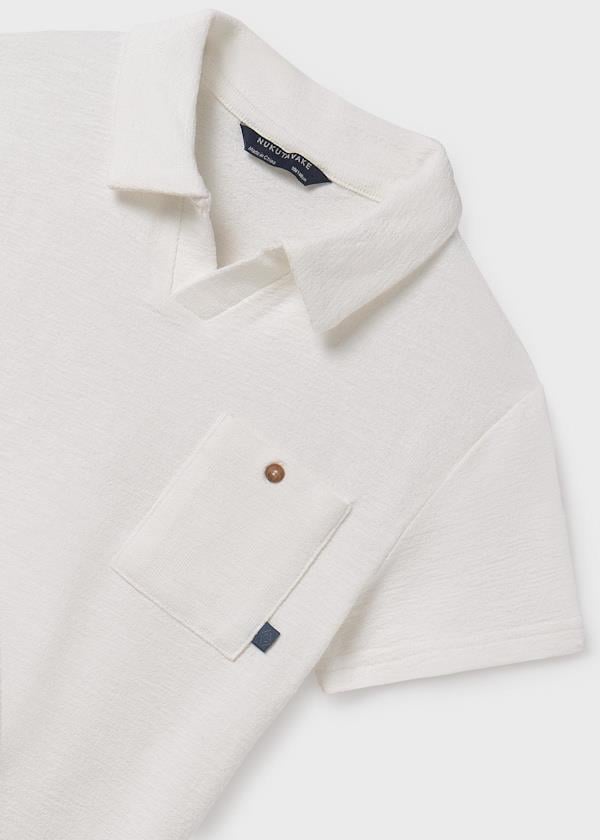 Mayoral Erkek Çocuk Ceplo Polo Tshirt 10-14 Yaş Beyaz