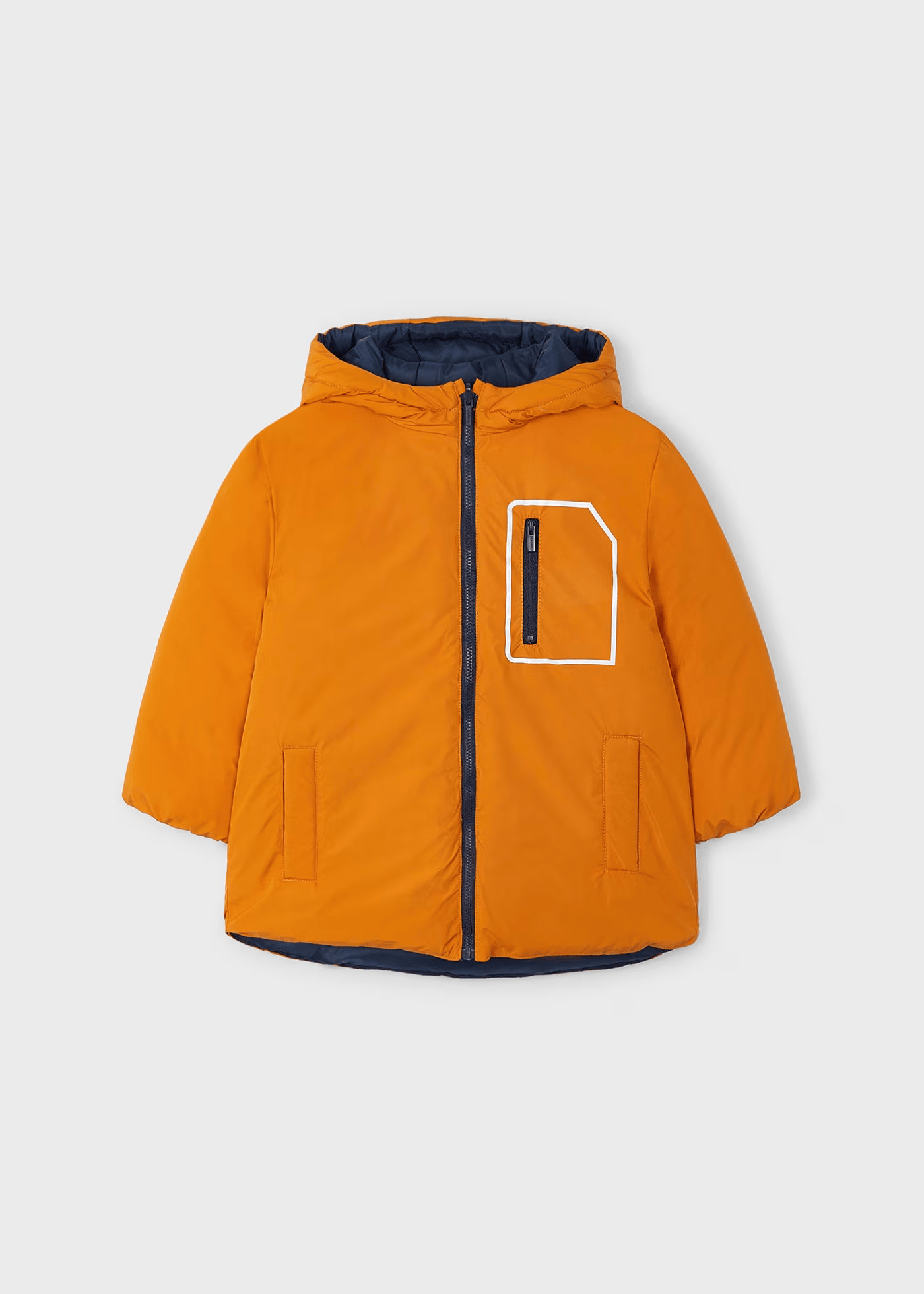 Mayoral Erkek Çocuk Çift taraflı Şişme Mont Mavi Turuncu 4-9 Yaş 4471 TURUNCU