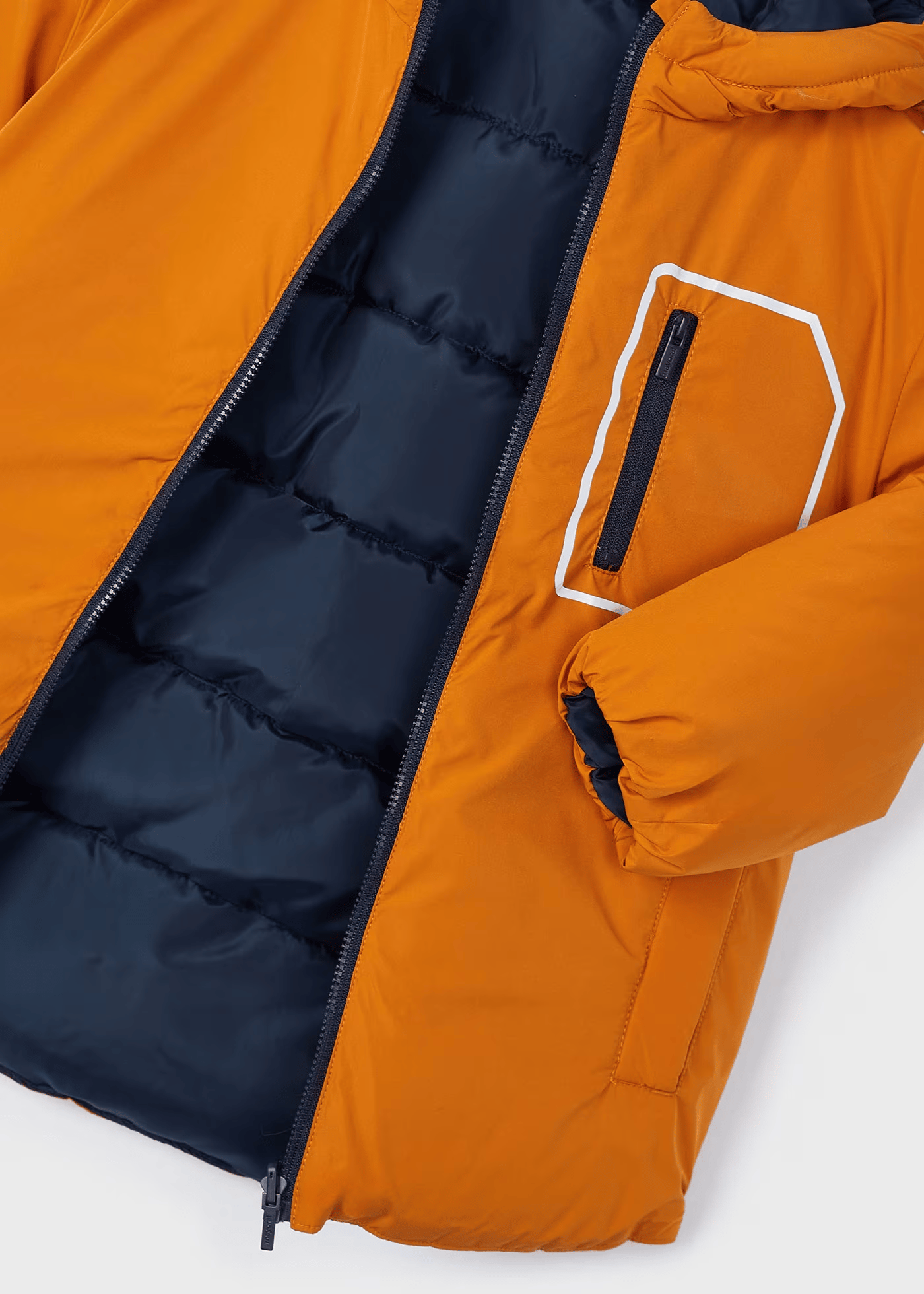 Mayoral Erkek Çocuk Çift taraflı Şişme Mont Mavi Turuncu 4-9 Yaş 4471 TURUNCU