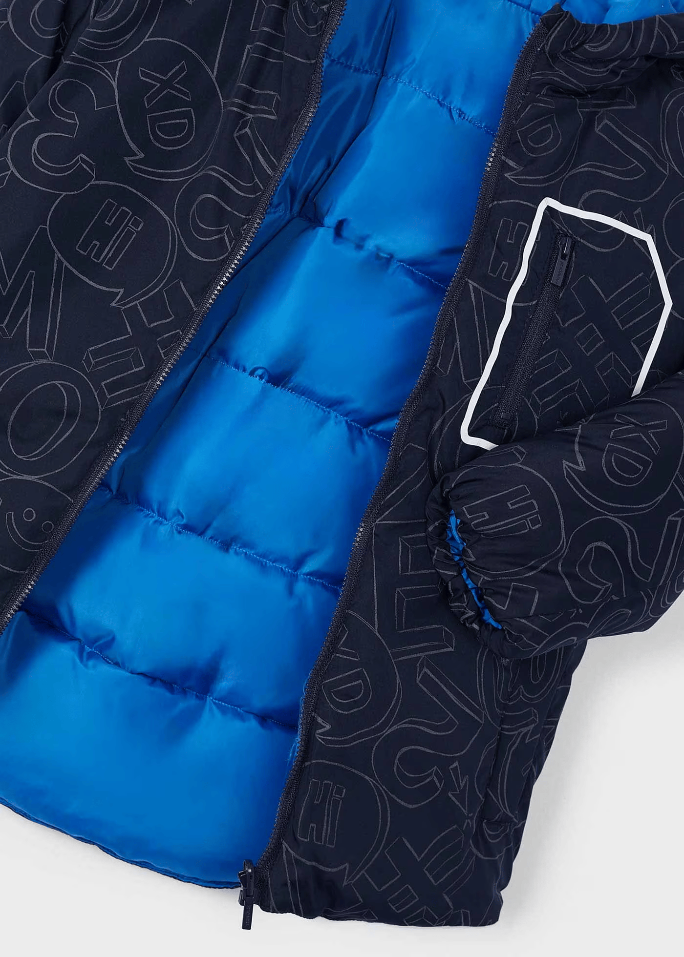 Mayoral Erkek Çocuk Çift taraflı Şişme Mont Mavi Turuncu 4-9 Yaş 4471 MAVİ