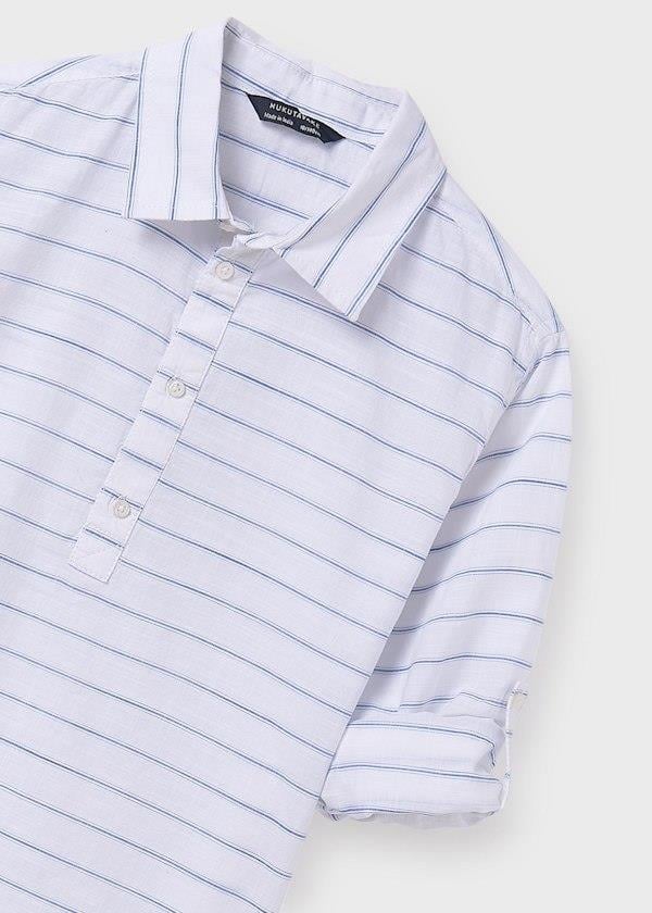 Mayoral Erkek Çocuk Cizgili Gömlek 10-14 Yaş Beyaz